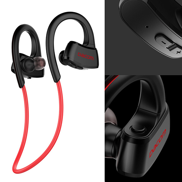 Ergonomická sporvoní sluchátka za uši s MP3. Dacom P10 MP3.